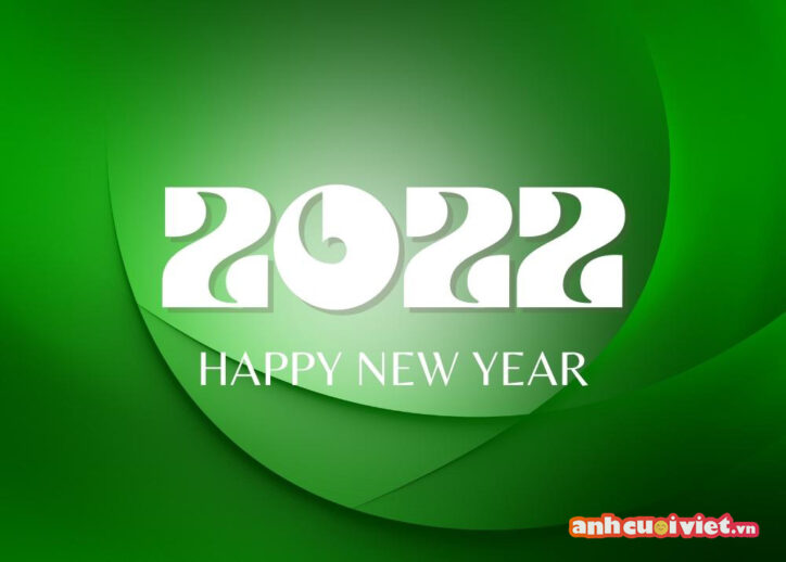 Phông nền chúc mừng năm mới với hình ảnh vector xanh và chữ trắng nổi bật