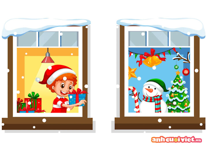 Hình decal 2 mặt của người tuyết và cậu bé rất đáng yêu, cực kỳ phù hợp để dán cửa cửa cho phòng của trẻ nhỏ.